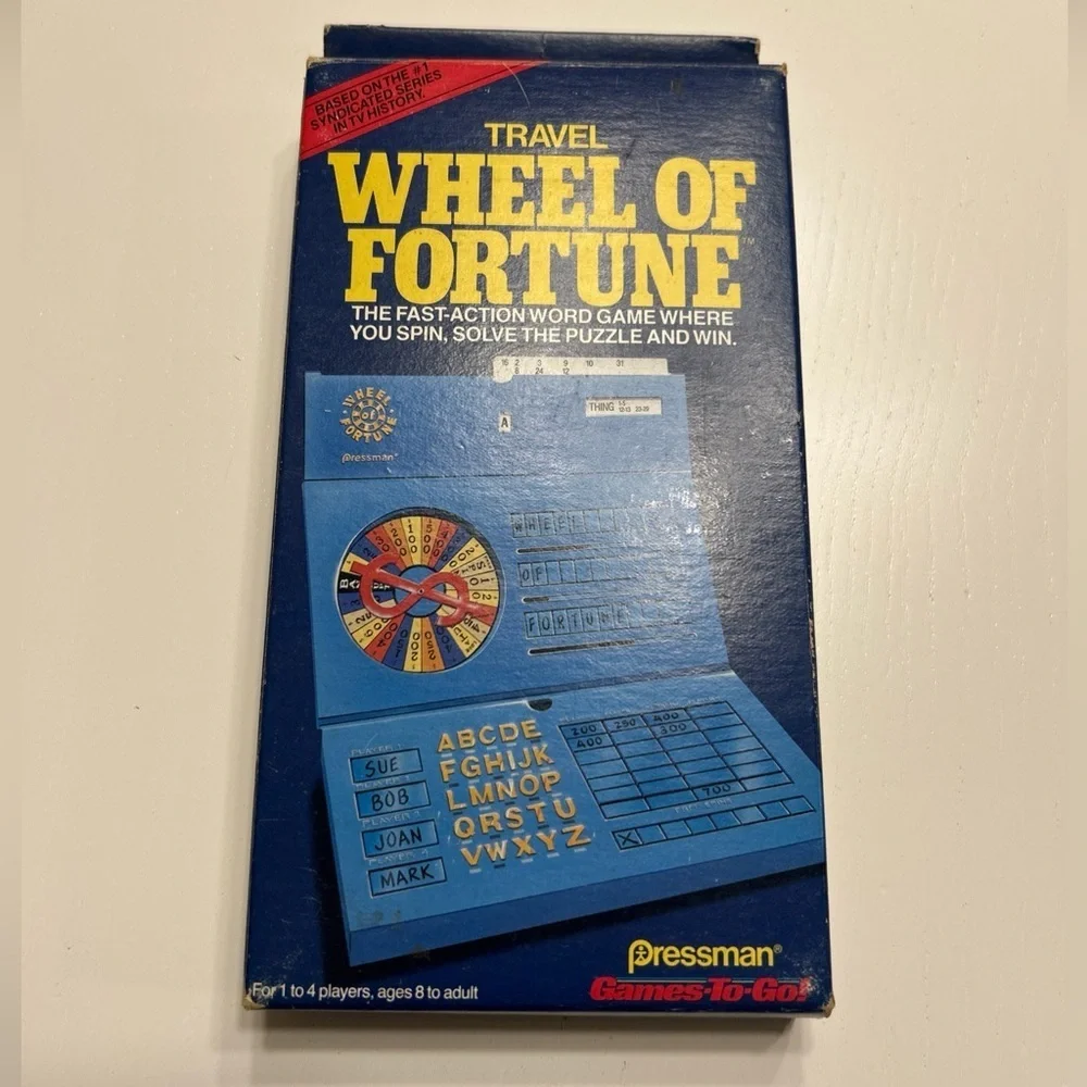 Vintage Wheel of Fortune Travel Game